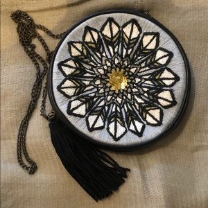 Anthropologie Jasper &Jeera Embroidery Circle Bag